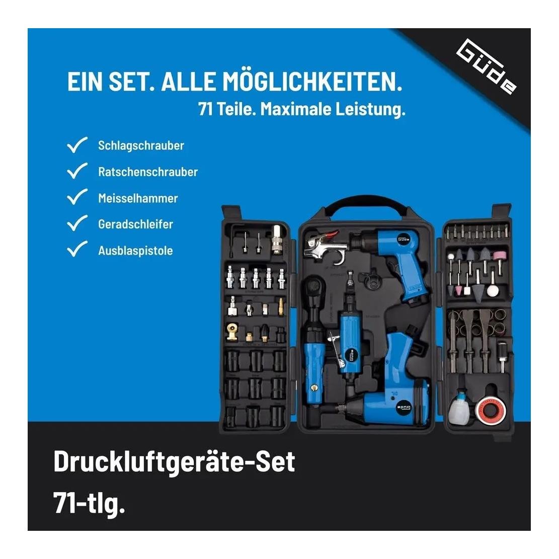 Güde Druckluftgeräte-Set 71-teilig