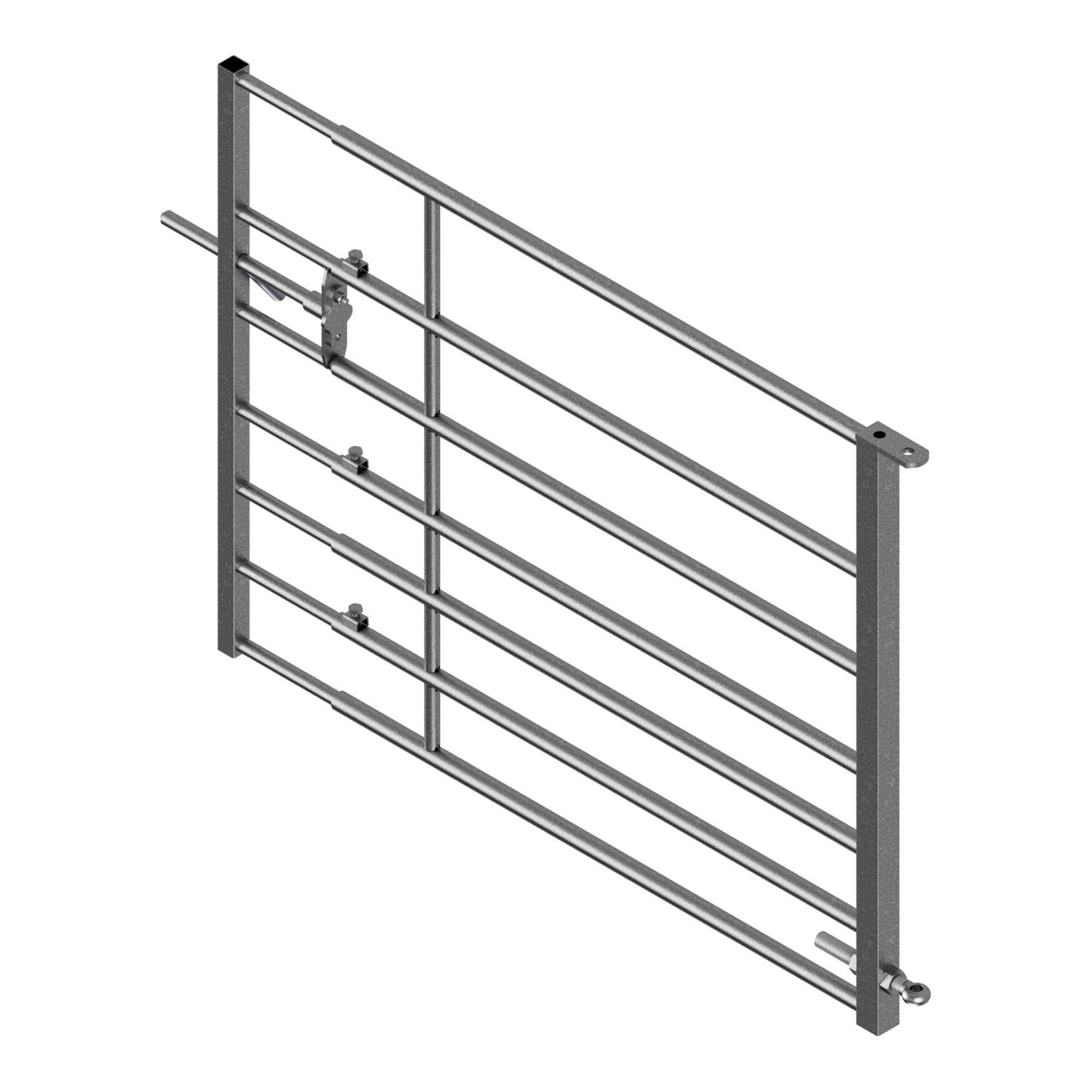 Séparation avec porte pour moutons réglable