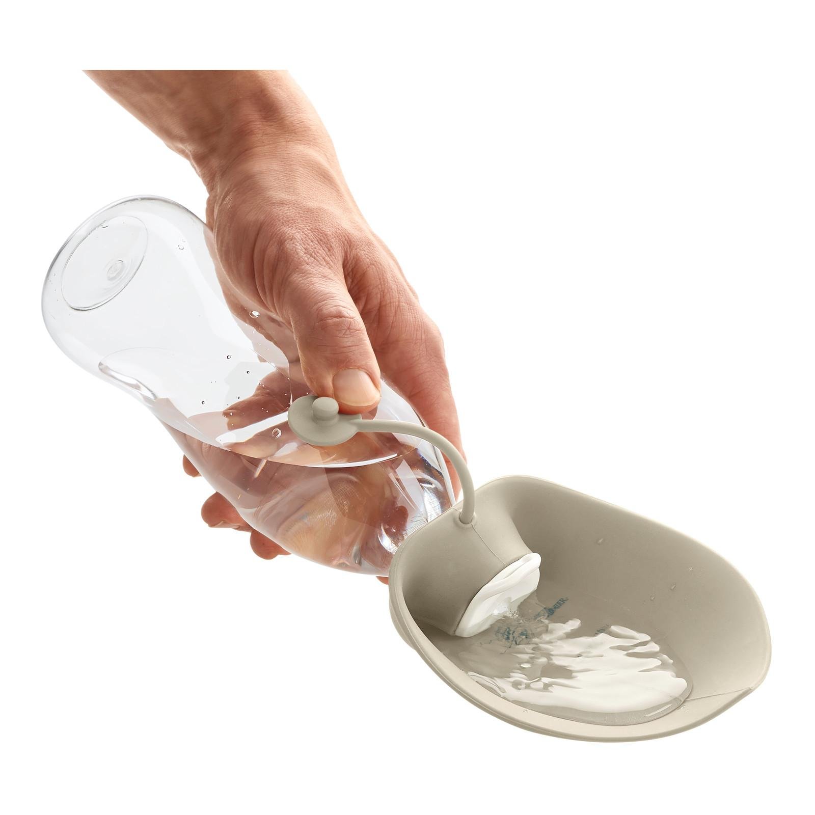 Outdoor Trinkflasche mit Silikonnapf List - beige