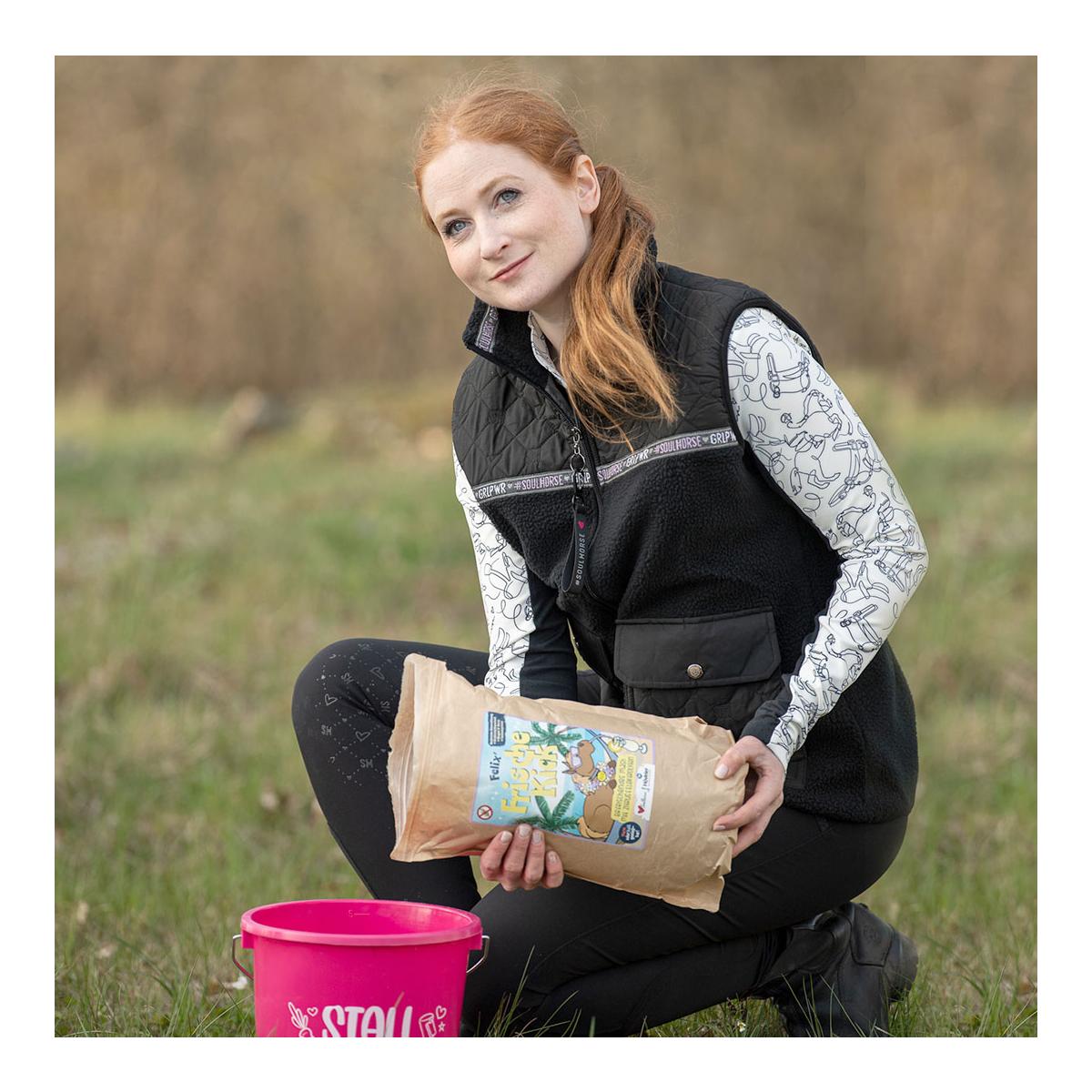 Teddyfleece Weste Black Unicorn