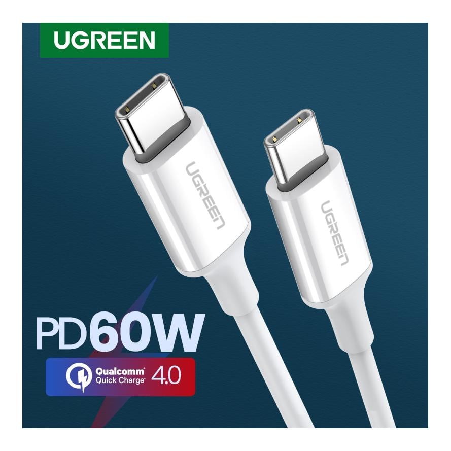 Image of Ugreen USB-C 2.0 zu USB-C 2.0 3A Datenkabel - Weiss bei Hauptner.ch