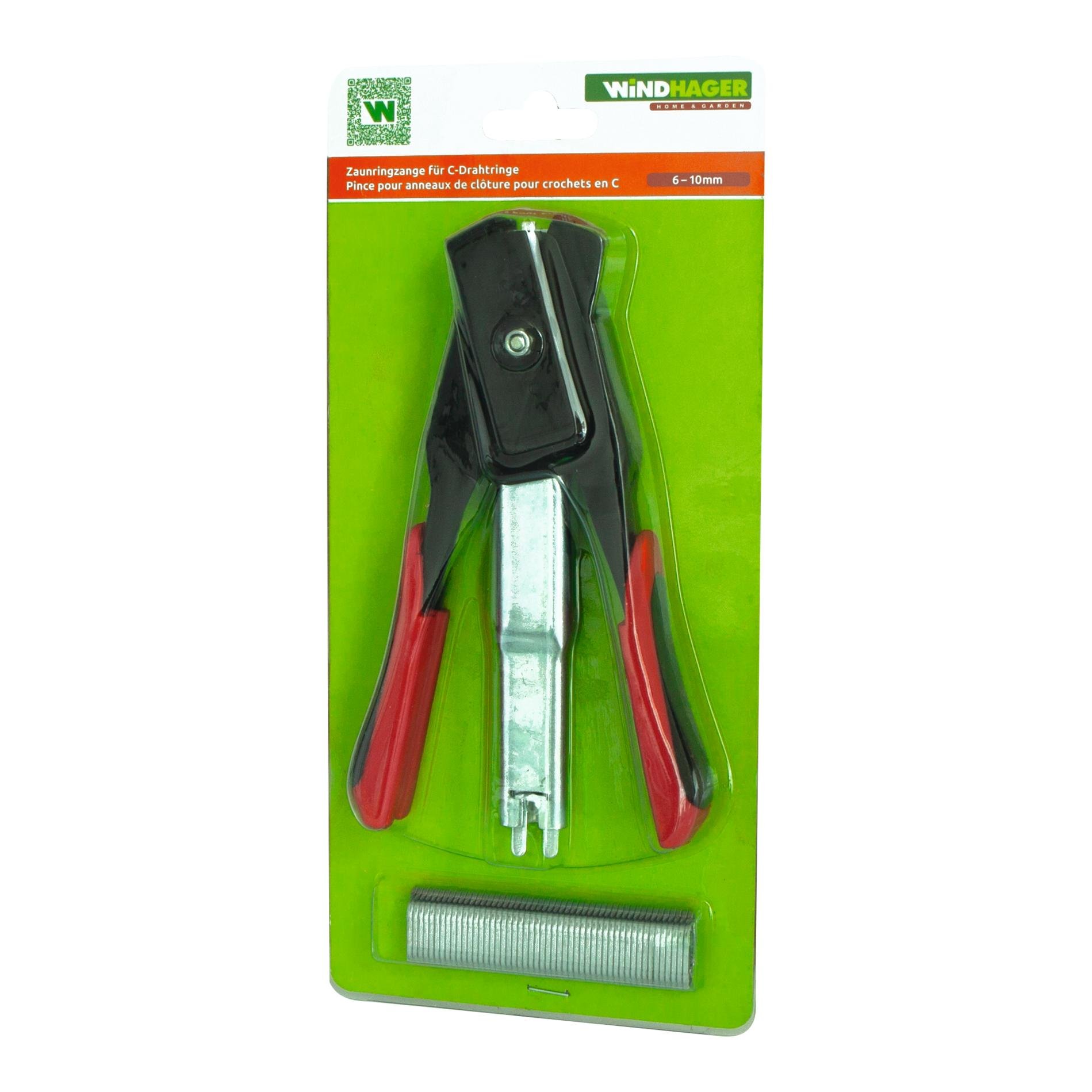 Zaunring-Zange für Drahtringe C-Form