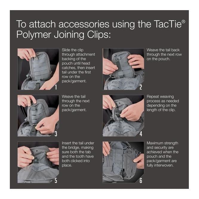 Bande de fixation TacTie PJC3 (lot de 6) – grises