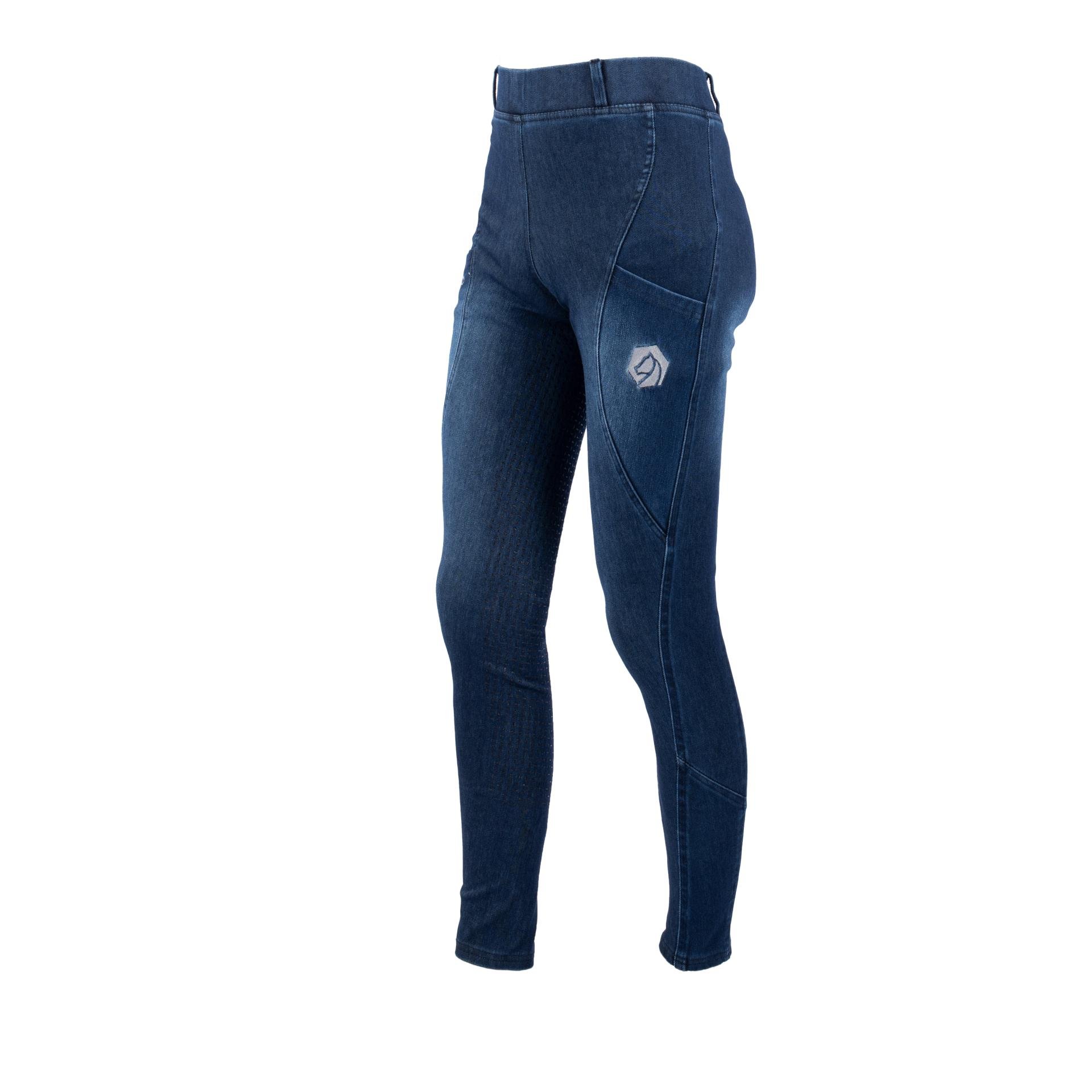 Reitleggings Jeans Fullgrip Damen