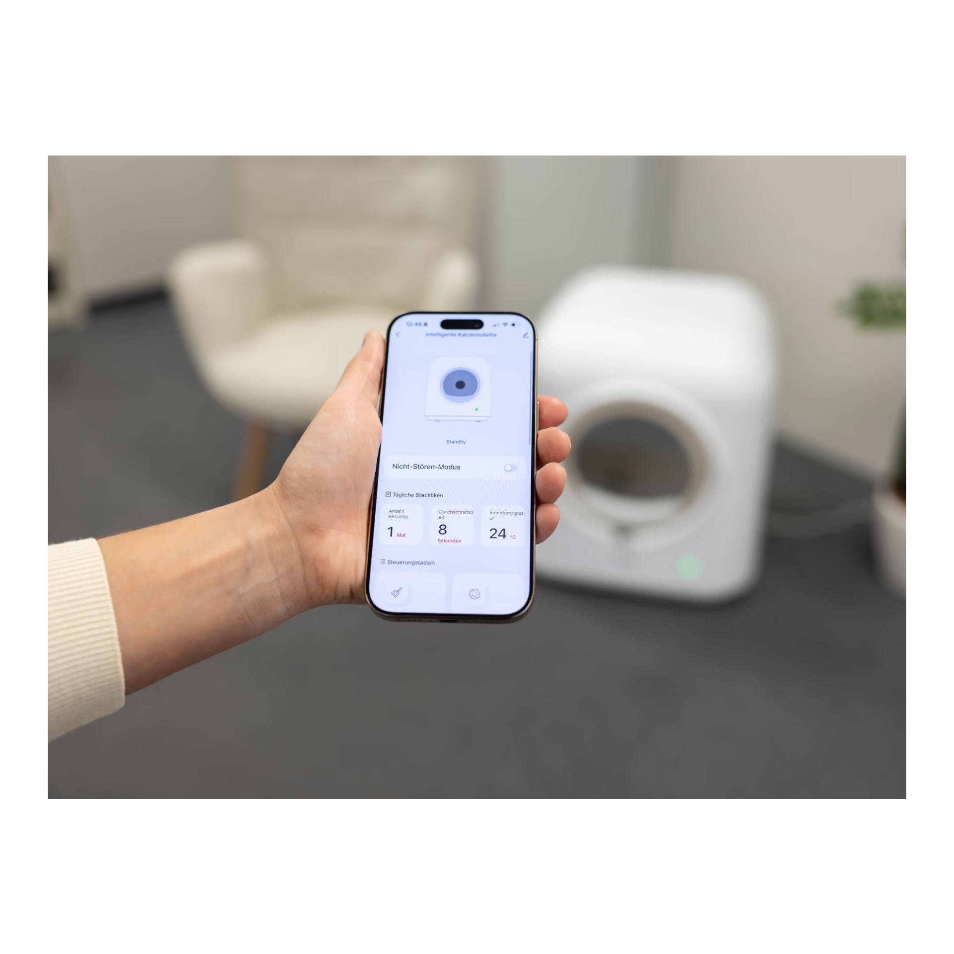 Kerbl Pet Maison de toilette pour chats Smart, auto-nettoyante