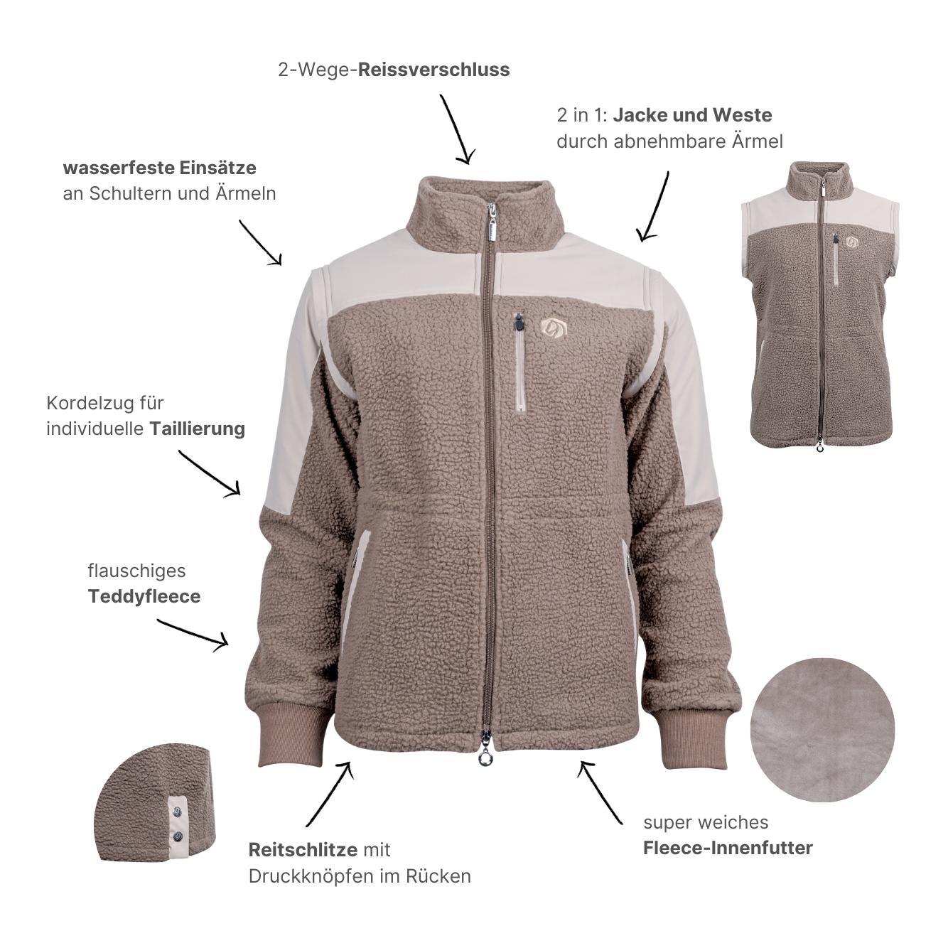 Teddyfleece-Jacke SoSoft 2in1 | Jacke & Weste