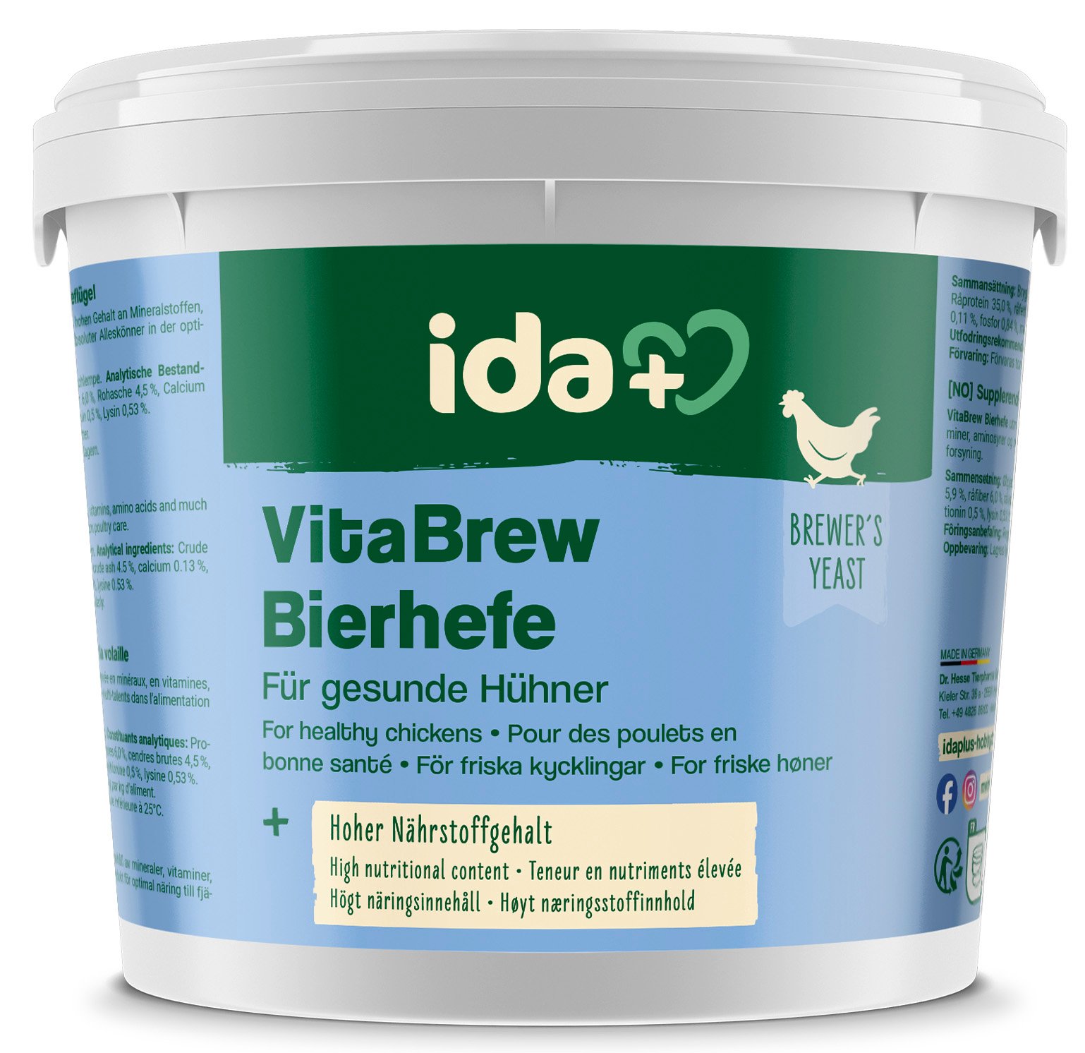 IdaPlus Geflügel Bierhefe Vitabrew - Futterergänzung für Geflügel