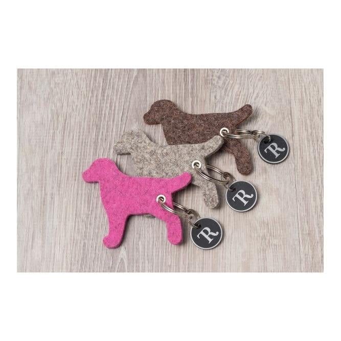 Porte-clés Filz chien - tricolore (brun)