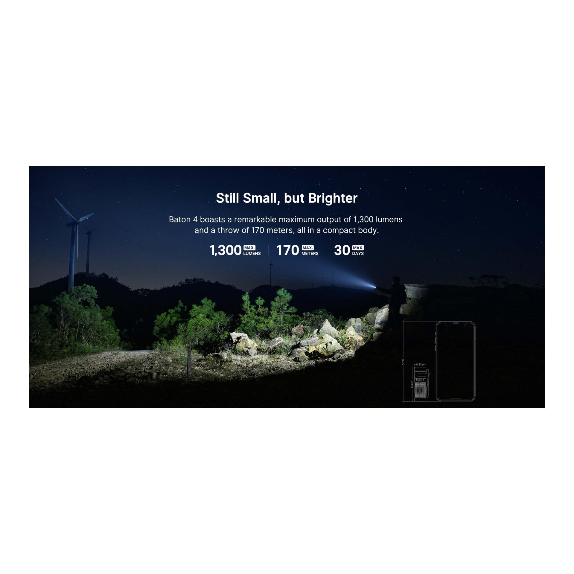 Baton 4 - Premium Edition - EDC Taschenlampe