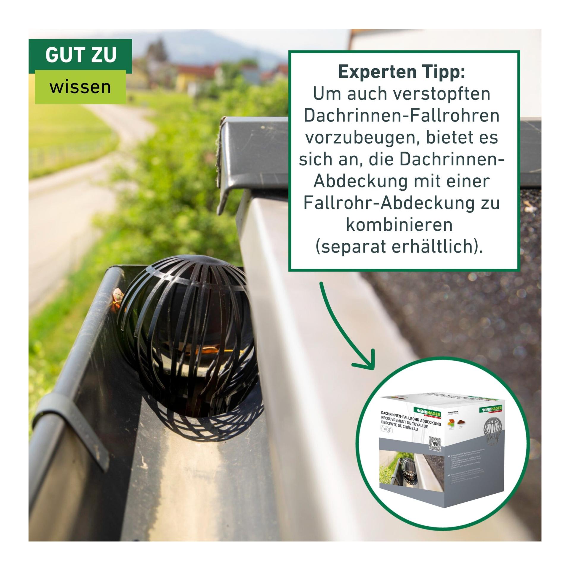 Windhager Dachrinnen - Laubschutz "Wave"