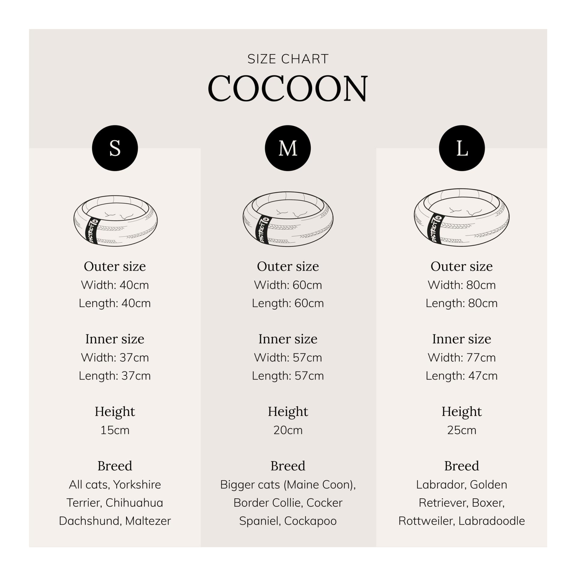 Hundebett Cocoon Natural