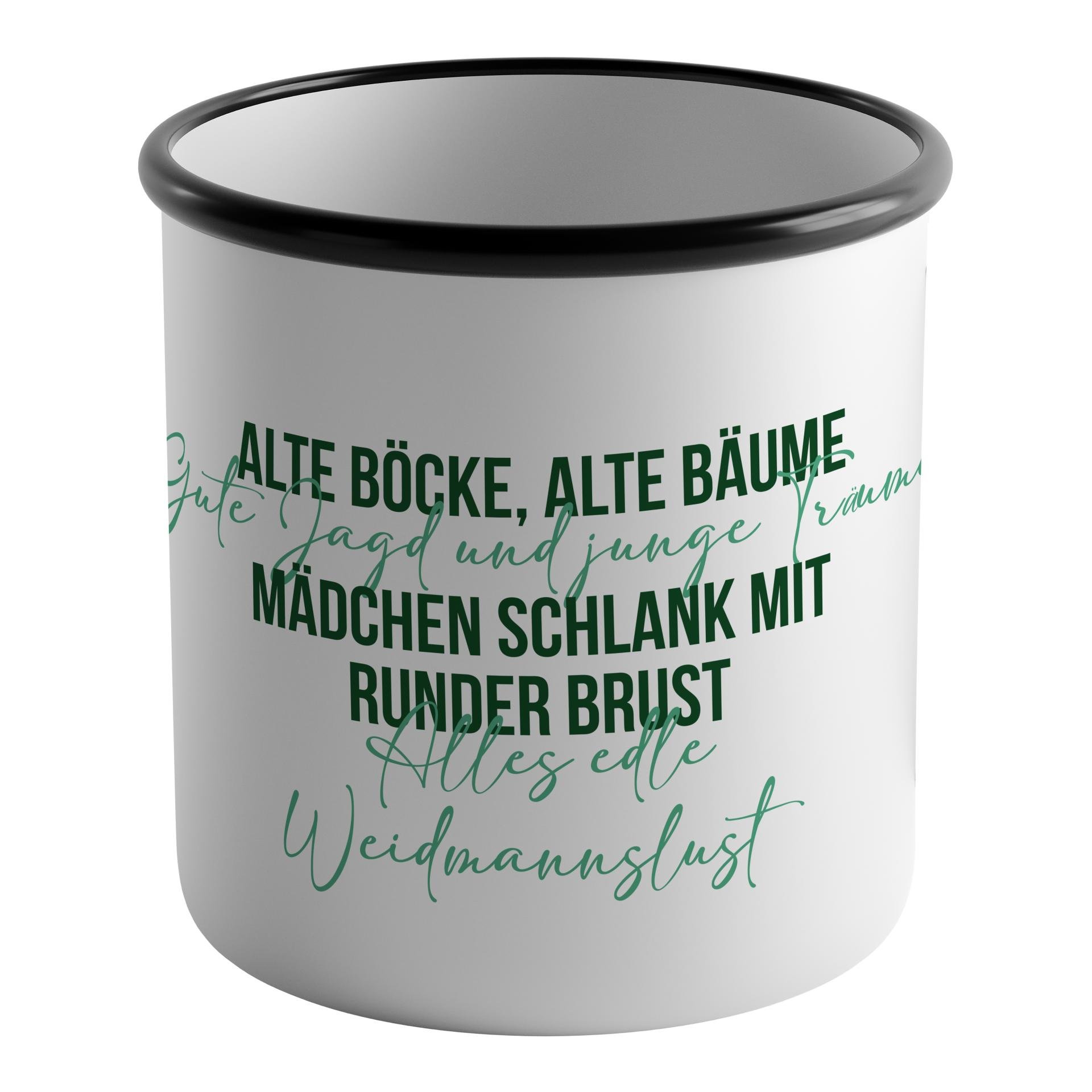 Image of Hauptner Jagd Weidmannslust Emailletasse bei Hauptner.ch