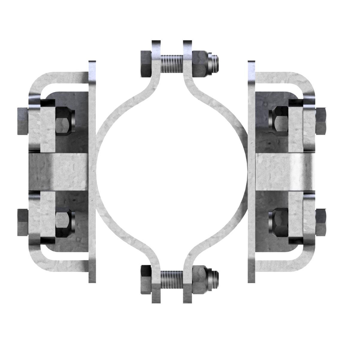 Kreuzklemme, zweifach, mit Aufnahme für Quick-Lock
