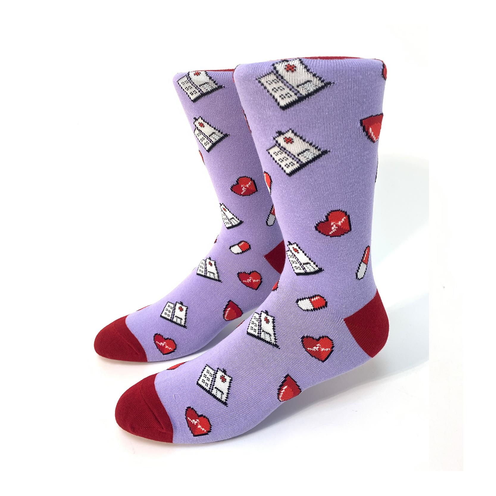 1x Chaussettes pour soignants Schwesternuhr pilule et pulsations