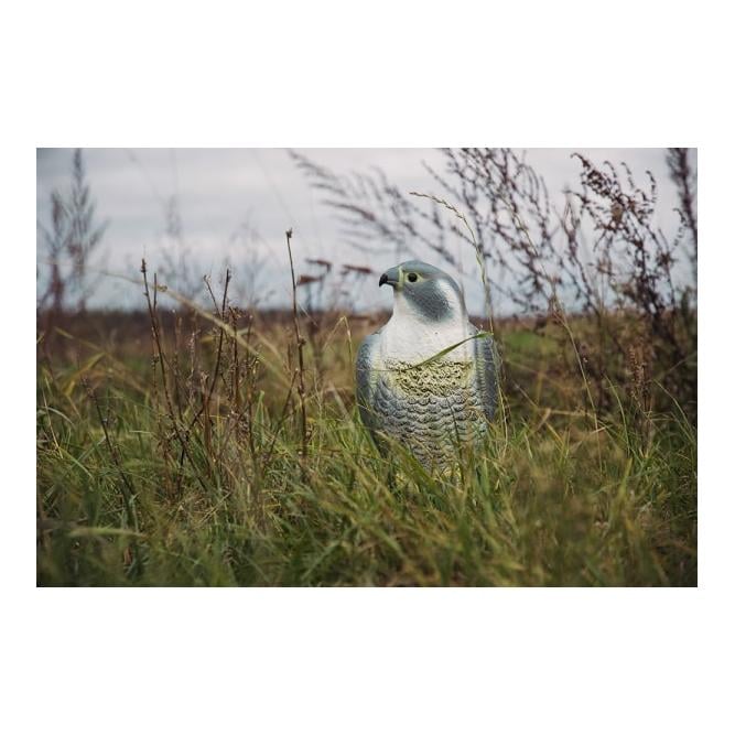 Bradas Vogelabwehr Falke sitzend - grau/weiss