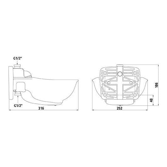 Kerbl Kunststofftränkebecken HP20 ohne RBH