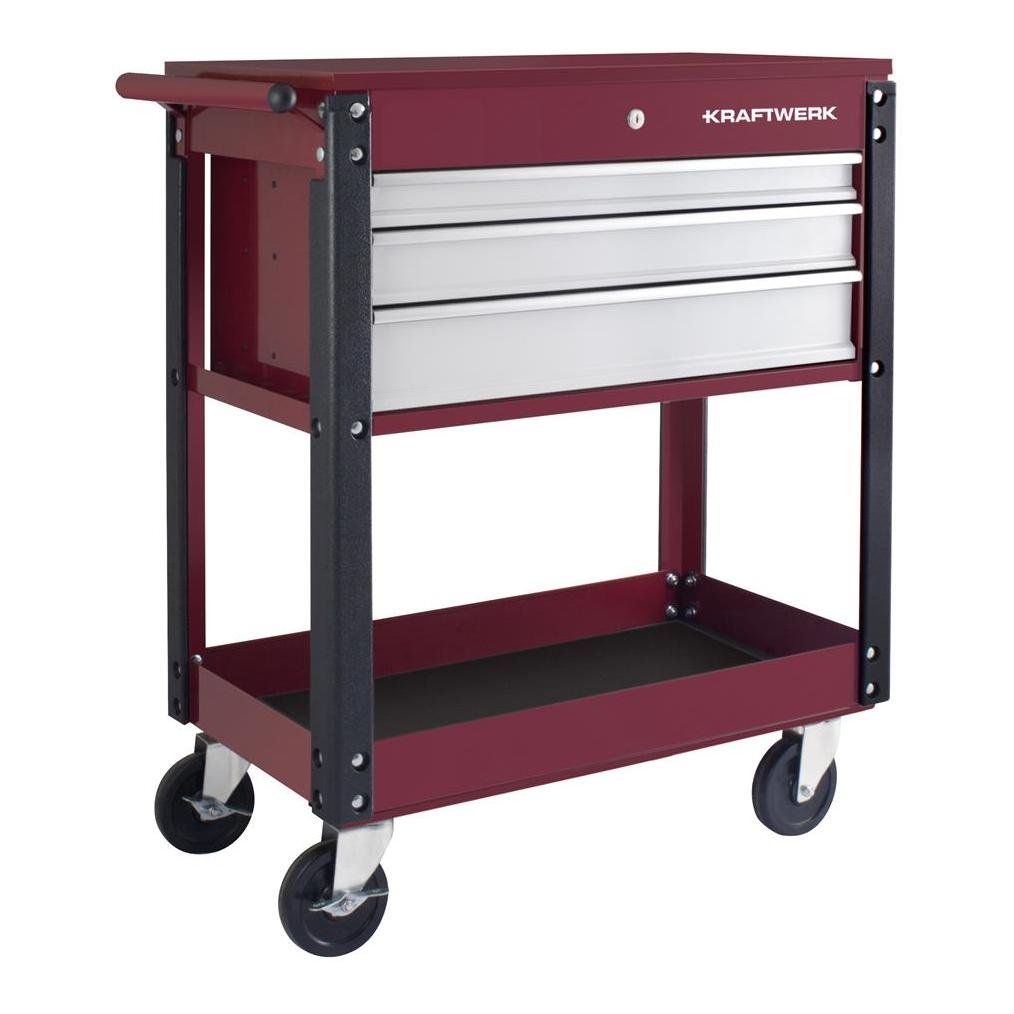 Image of Kraftwerk Service-Werkstattwagen 3 Schubladen/Fach - Rot - bei Hauptner.ch