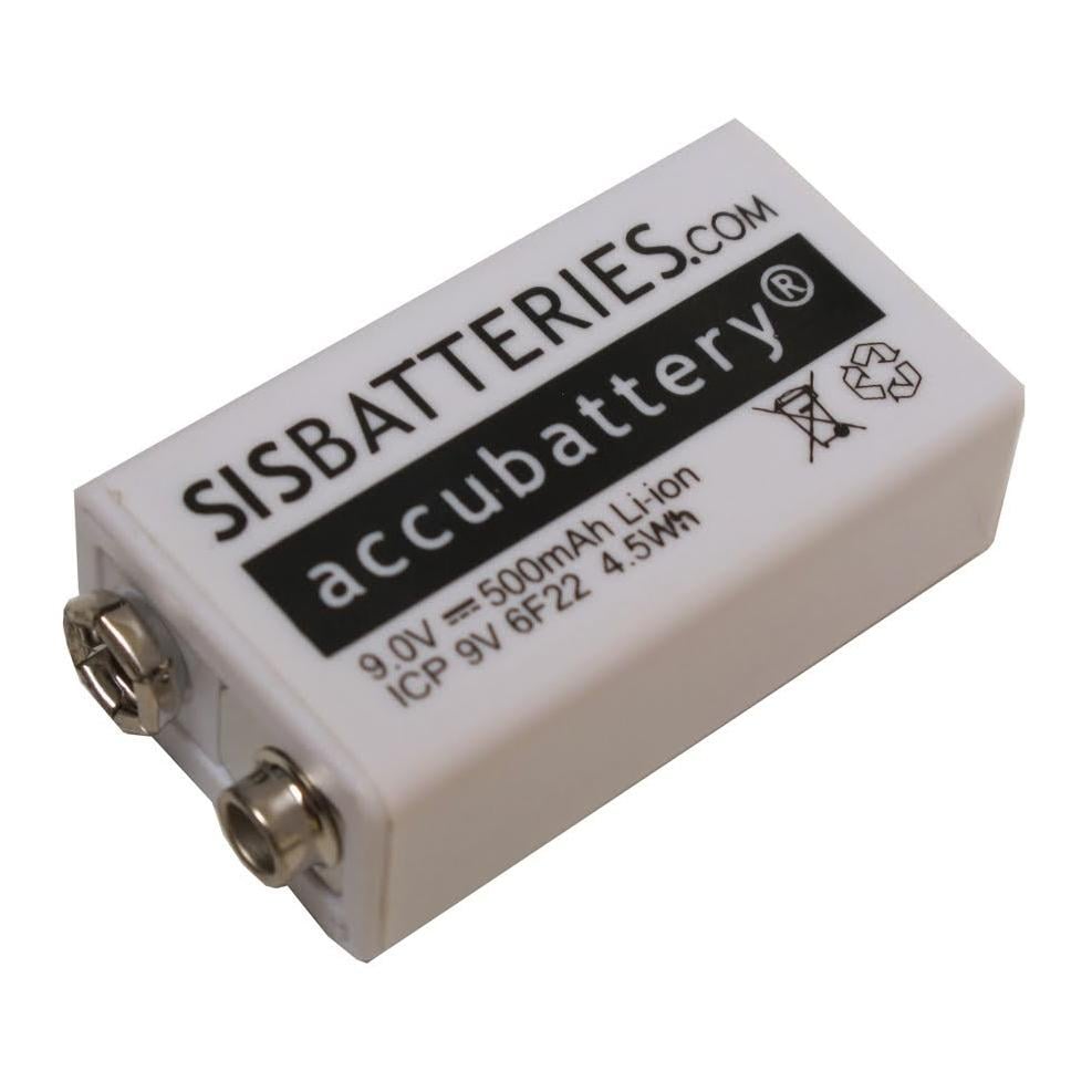 Image of Sistech 9V Blockbatterie 500mAh - Weiss - bei Hauptner.ch