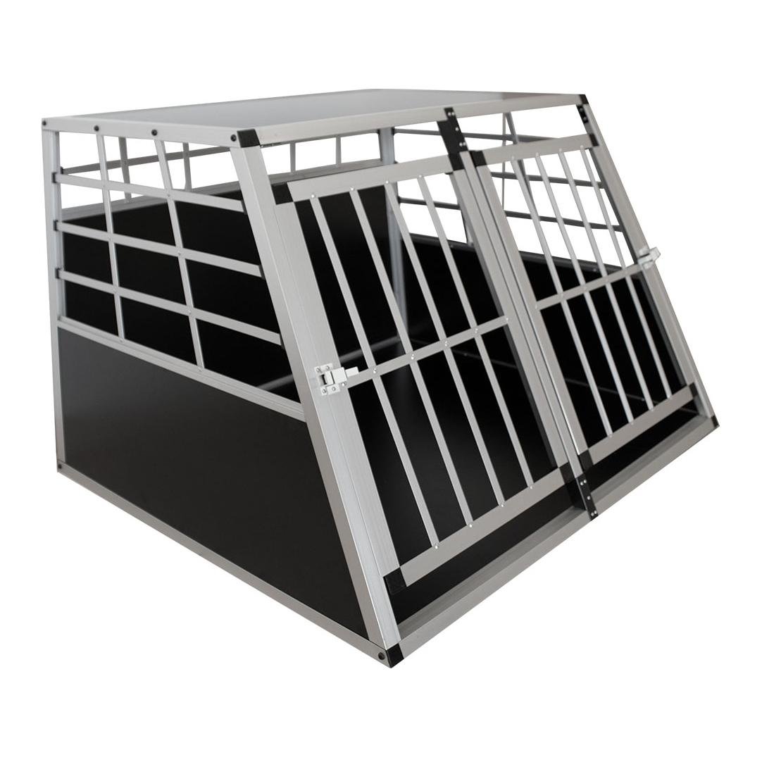Hauptner Caisse de transport pour chiens en aluminium taille XL - Noir