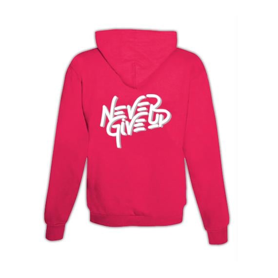 Hoodie mit Zipper Never give up Unisex