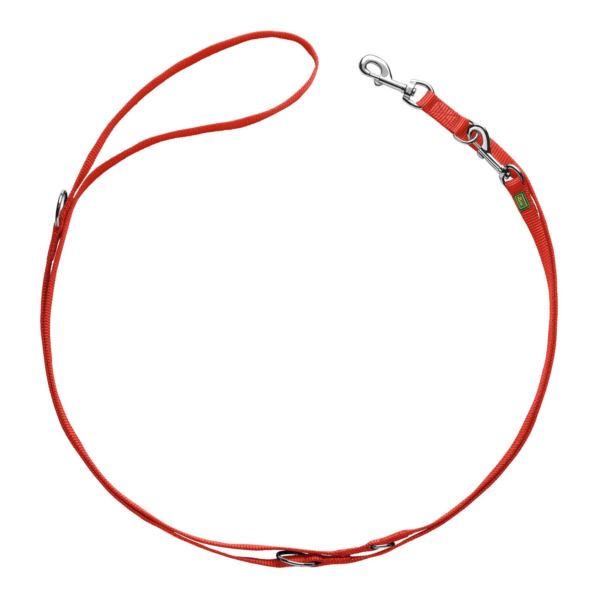 Verstellbare Führleine Extra Long Nylon - rot