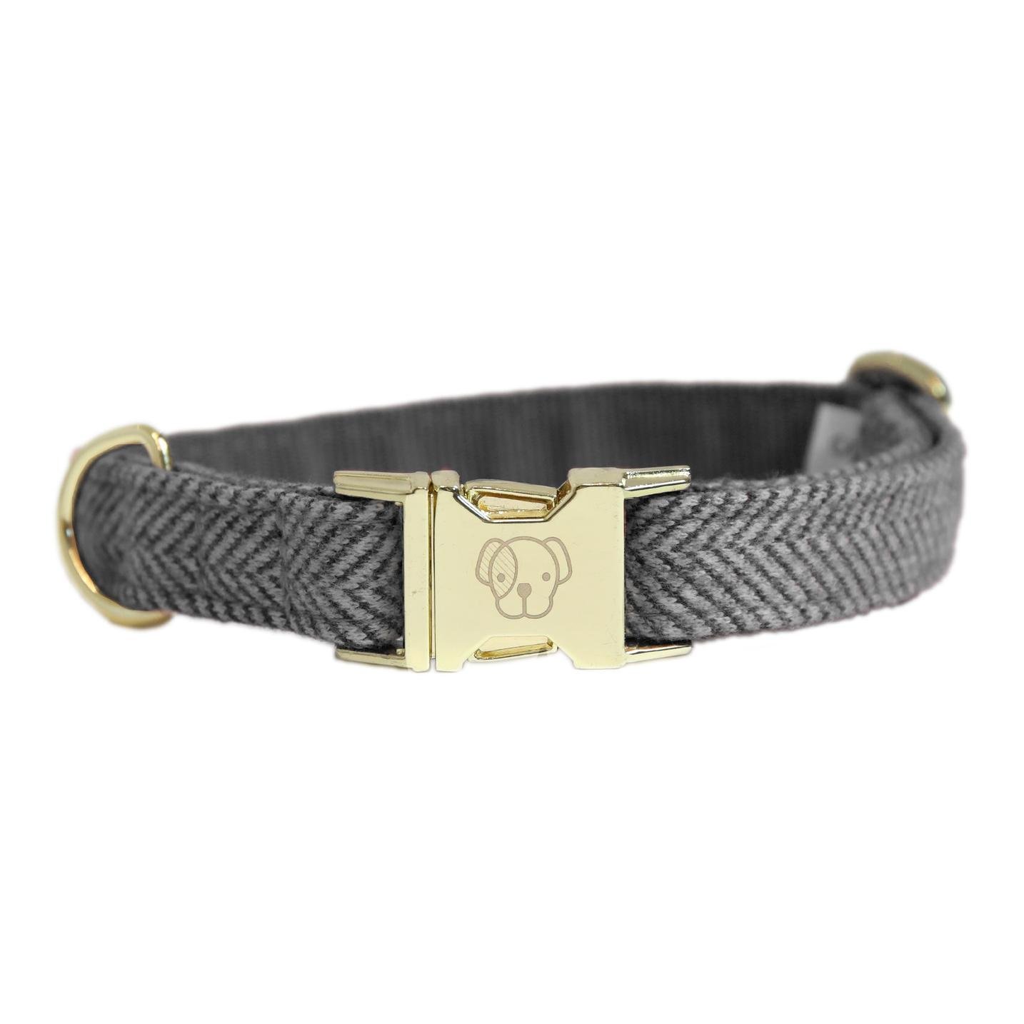 Hundehalsband Wool - grau
