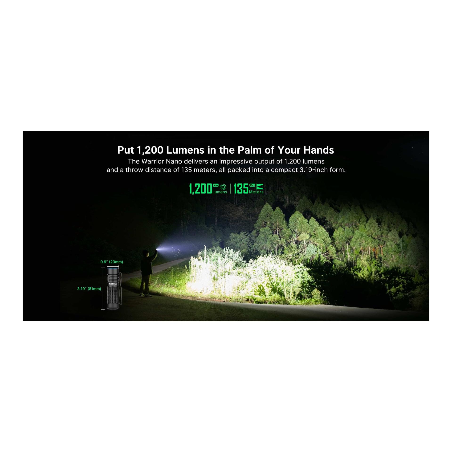 Warrior Nano - 1200lm EDC Taschenlampe 