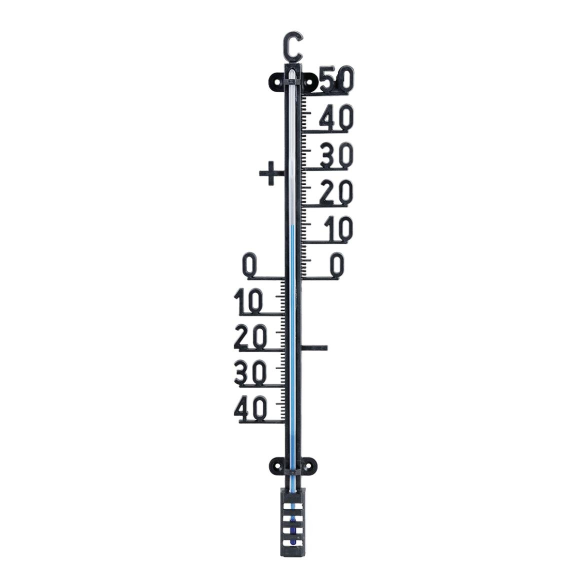 Thermometer mit Zahlen - schwarz