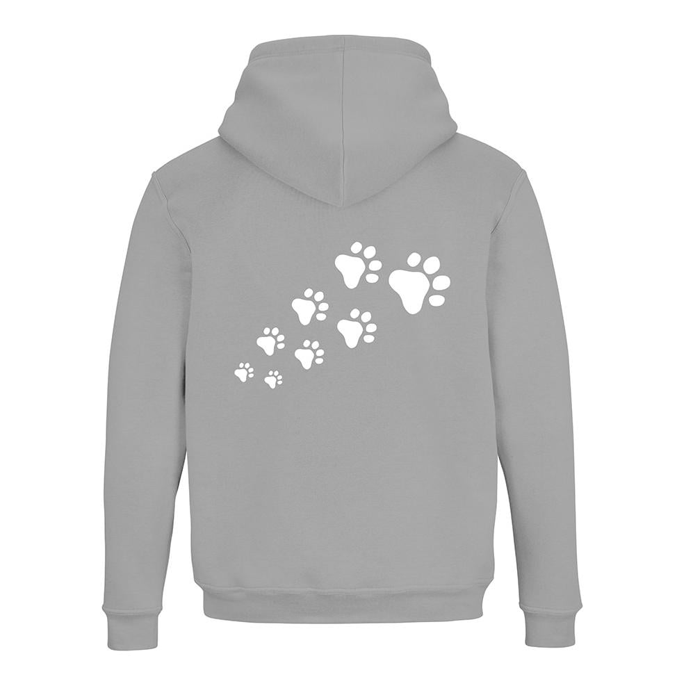 Image of Schwesternuhr Hoodie Hundepfoten Unisex - Grau - bei Hauptner.ch