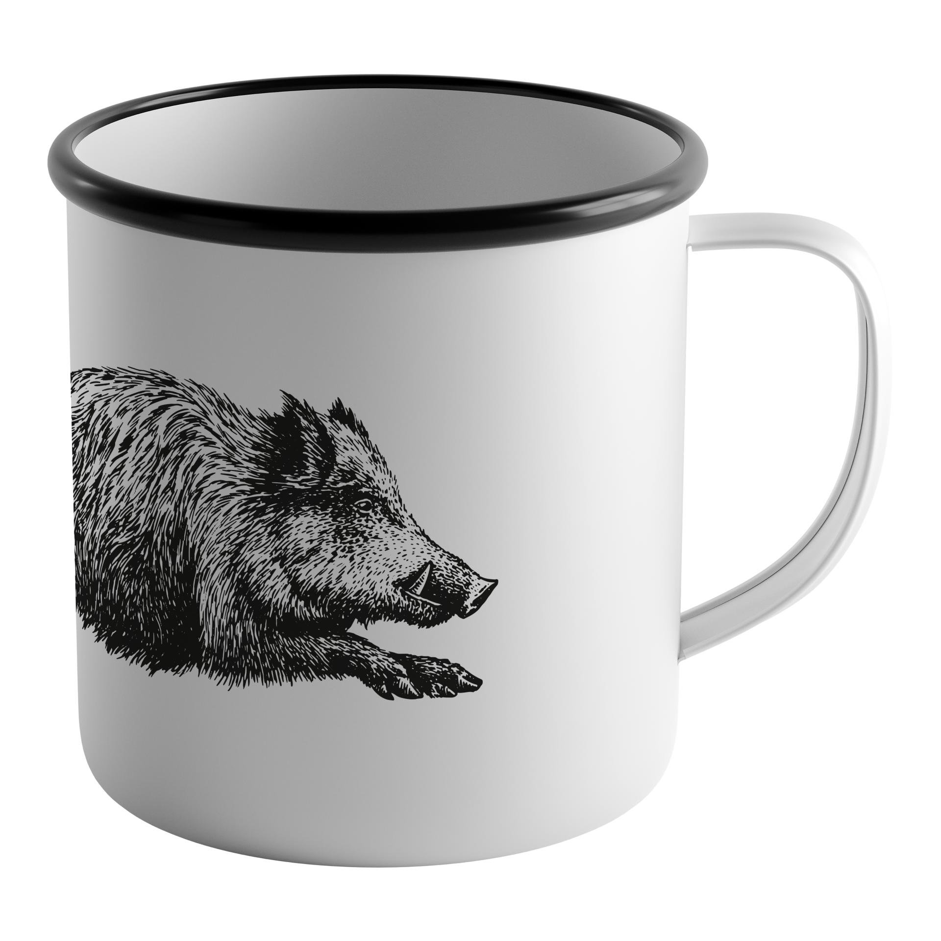 Image of Hauptner Jagd Wildschwein Emailletasse bei Hauptner.ch