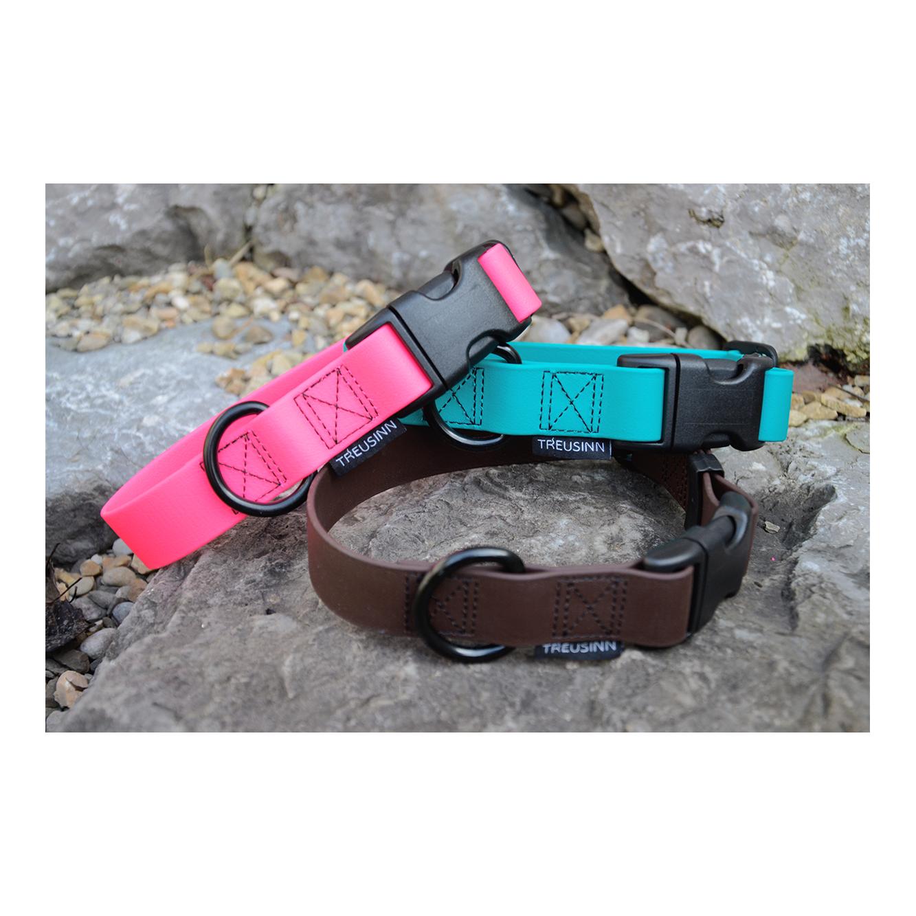 Collier pour chien Biothane STAY - pétrole