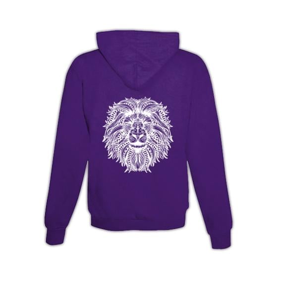 Hoodie mit Zipper Mandala Löwe Unisex
