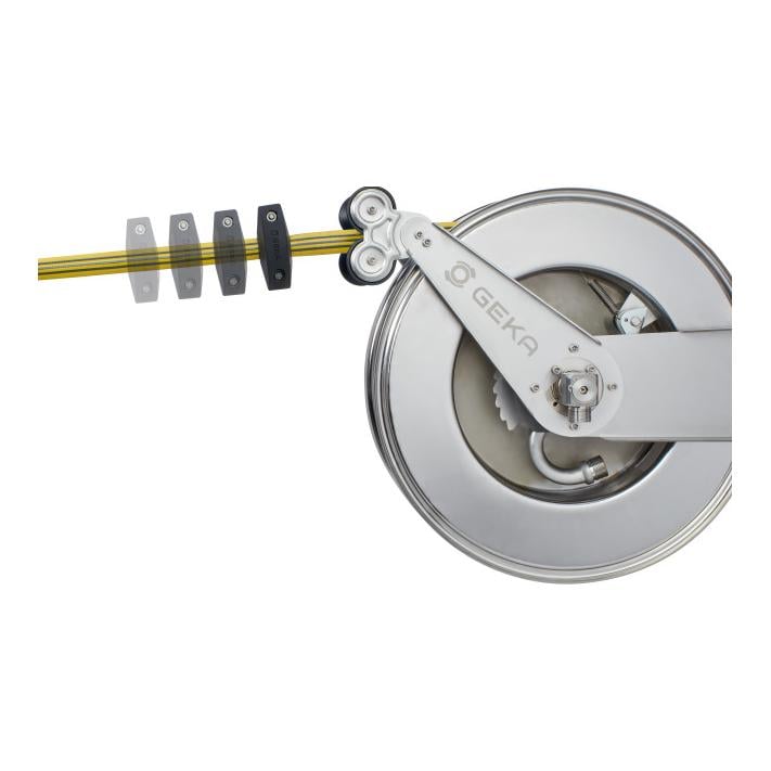 Plus enrouleur automatique de tuyau acier inoxydable - avec tuyau