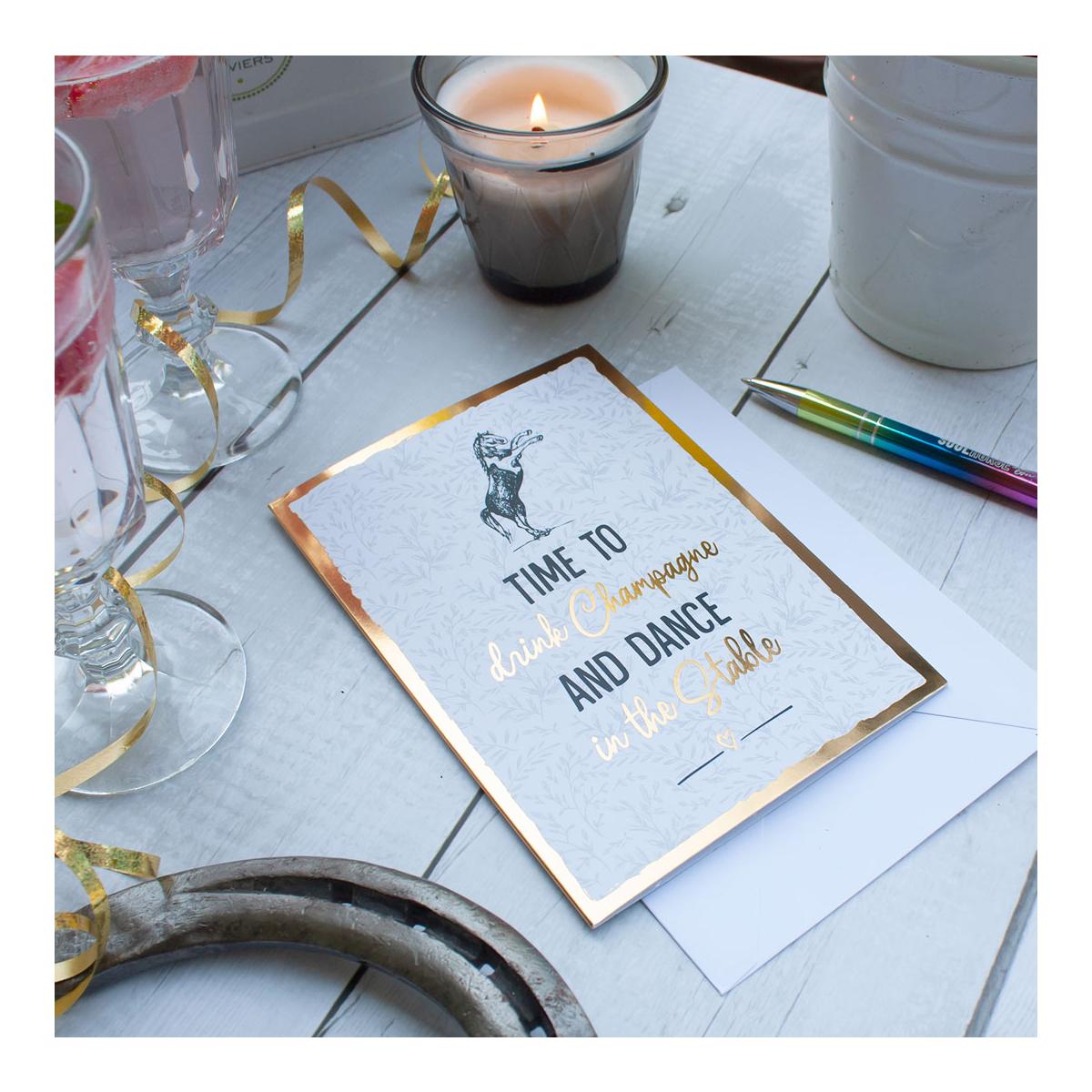 Grusskarte "Drink Champagne"