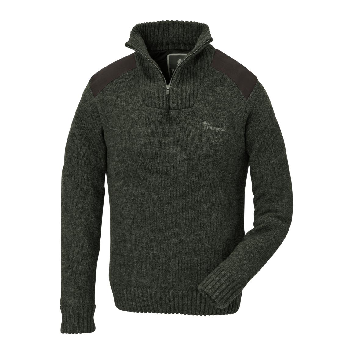 Image of Pinewood Hurricane Strickpullover Damen - dunkelgrün mélange bei Hauptner.ch