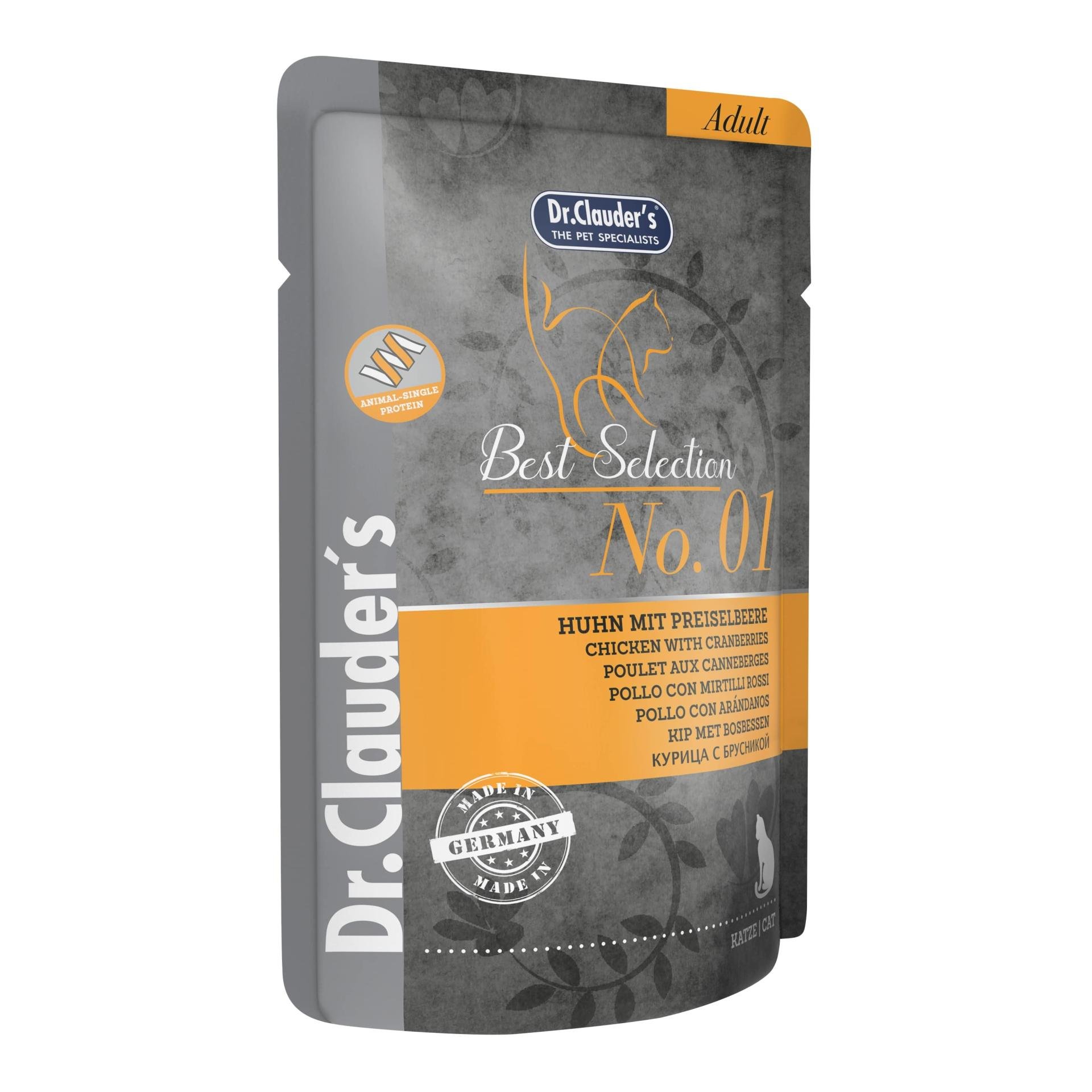 Image of Dr.Clauder's Best Selection No1 Huhn & Preiselbeeren 85g Beutel - Grau - bei Hauptner.ch