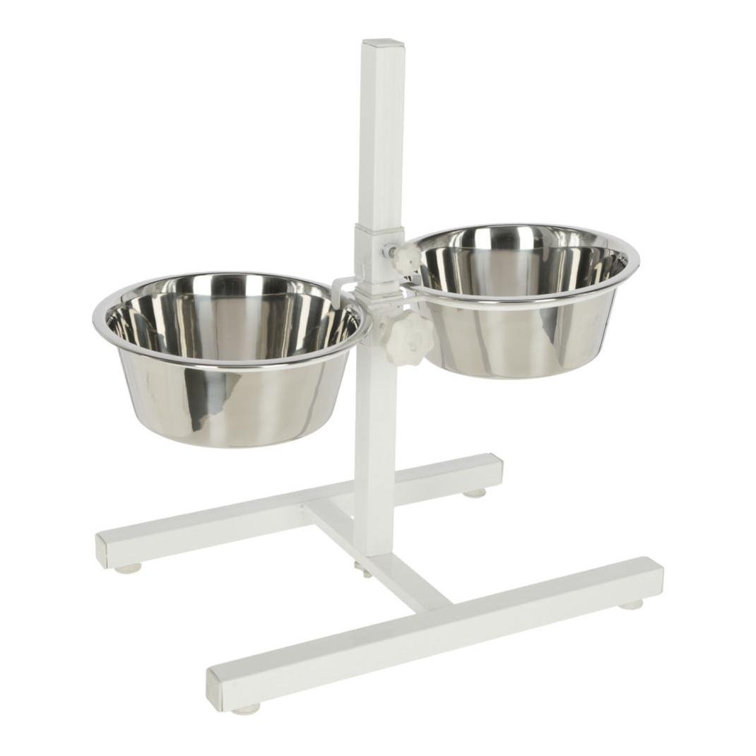 Image of Kerbl Futterbar inkl. Näpfe - weiss bei Hauptner.ch