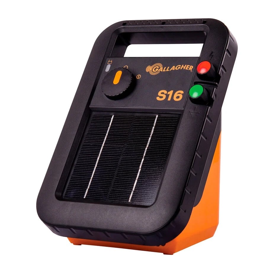 Gallagher Électrificateur solaire S16 – batterie incl.