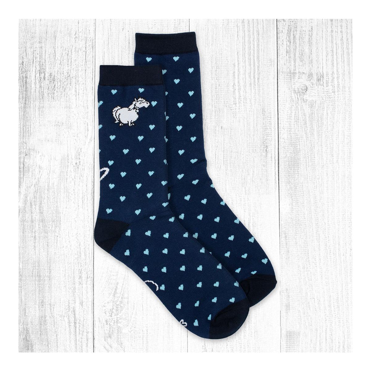 Image of Soulhorse Socken Herzen navy bei Hauptner.ch