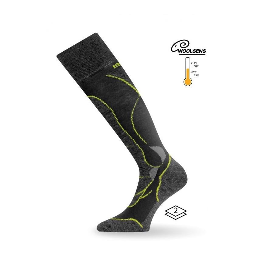 STW Merino SKI-Socken - schwarz