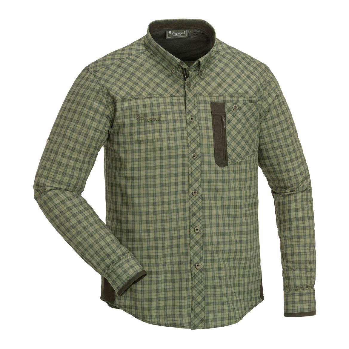 Pinewood Wolf Langarm Hemd - oliv/kariert