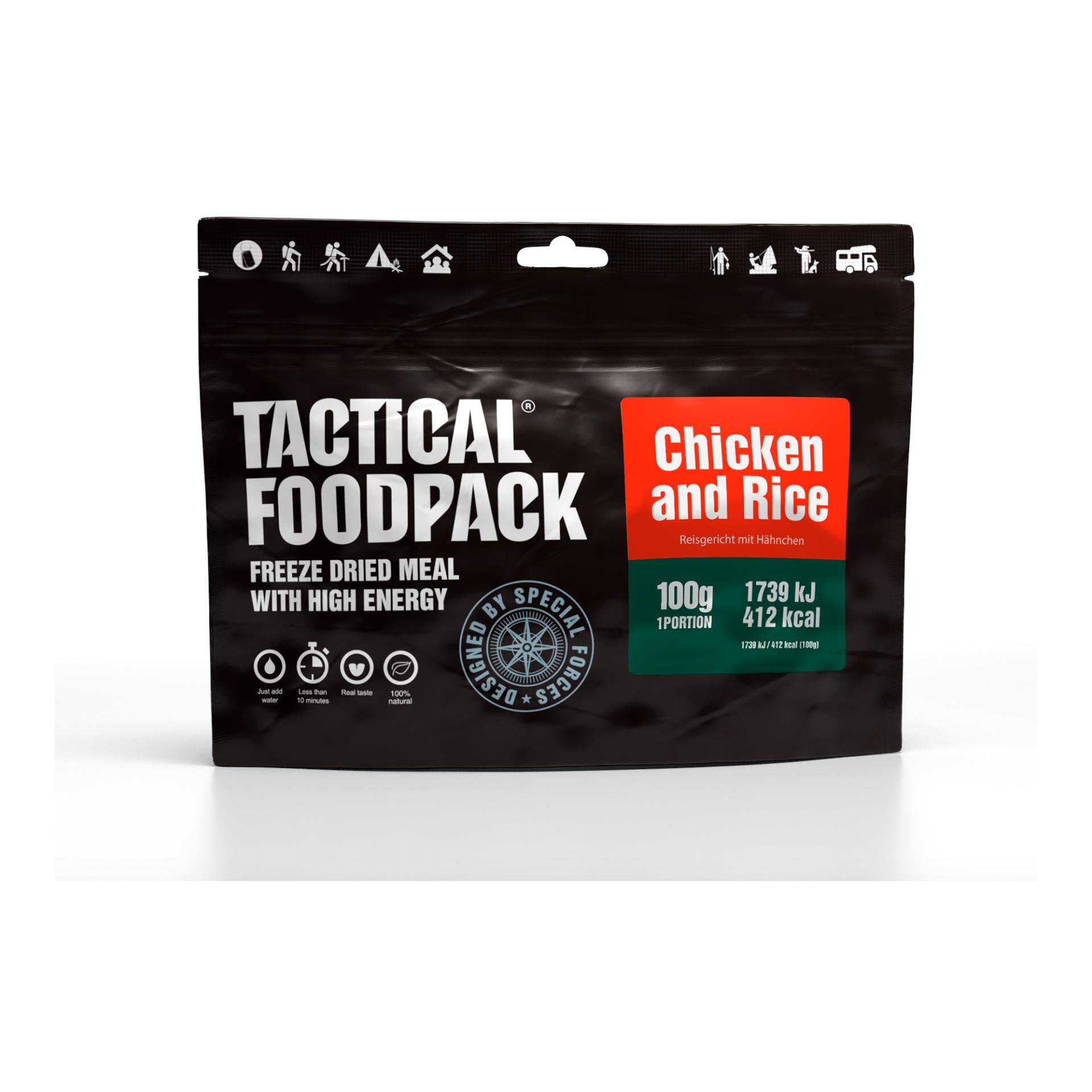 Image of Tactical Foodpack Chicken and Rice - Schwarz - bei Hauptner.ch