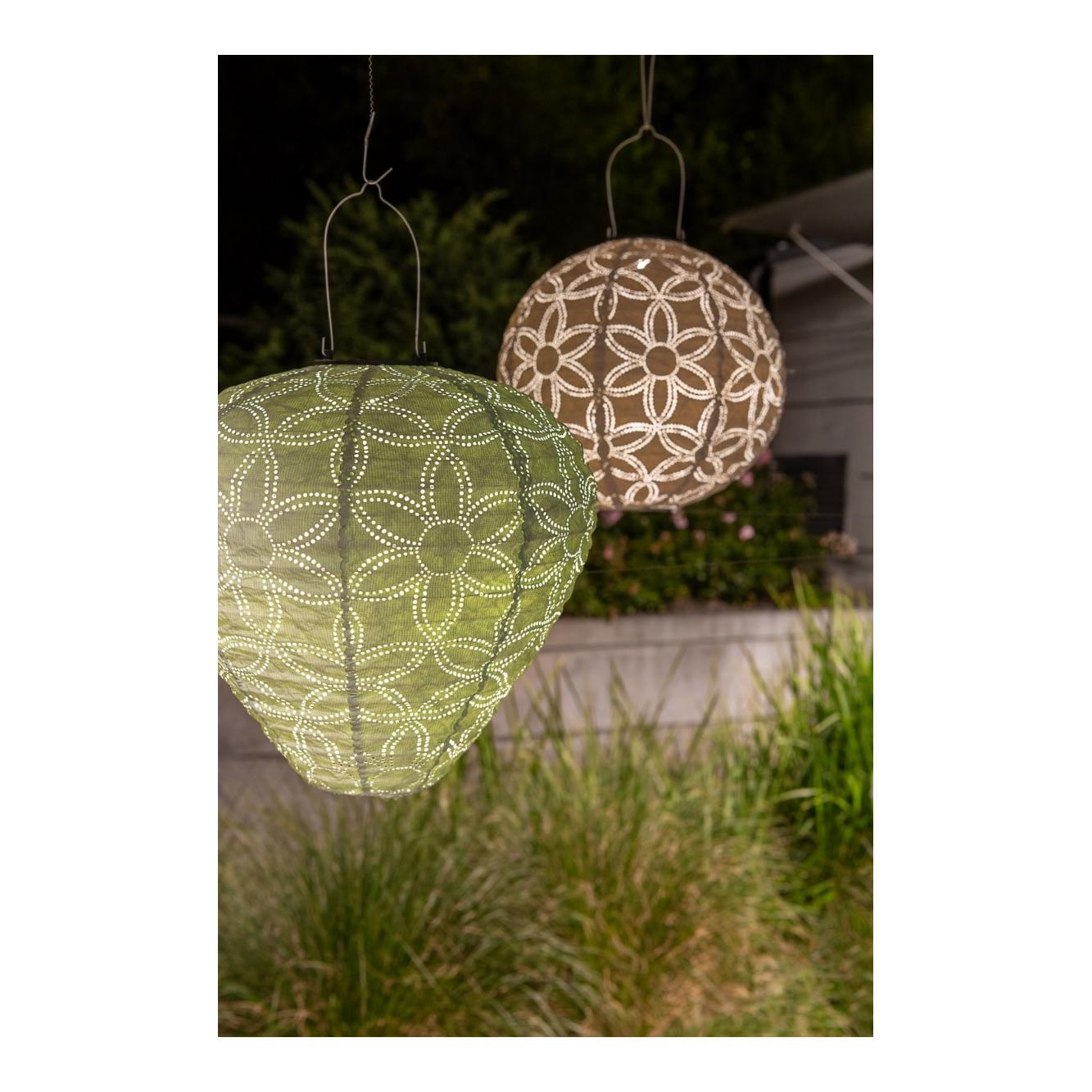 Solar Lampion Sand, rund