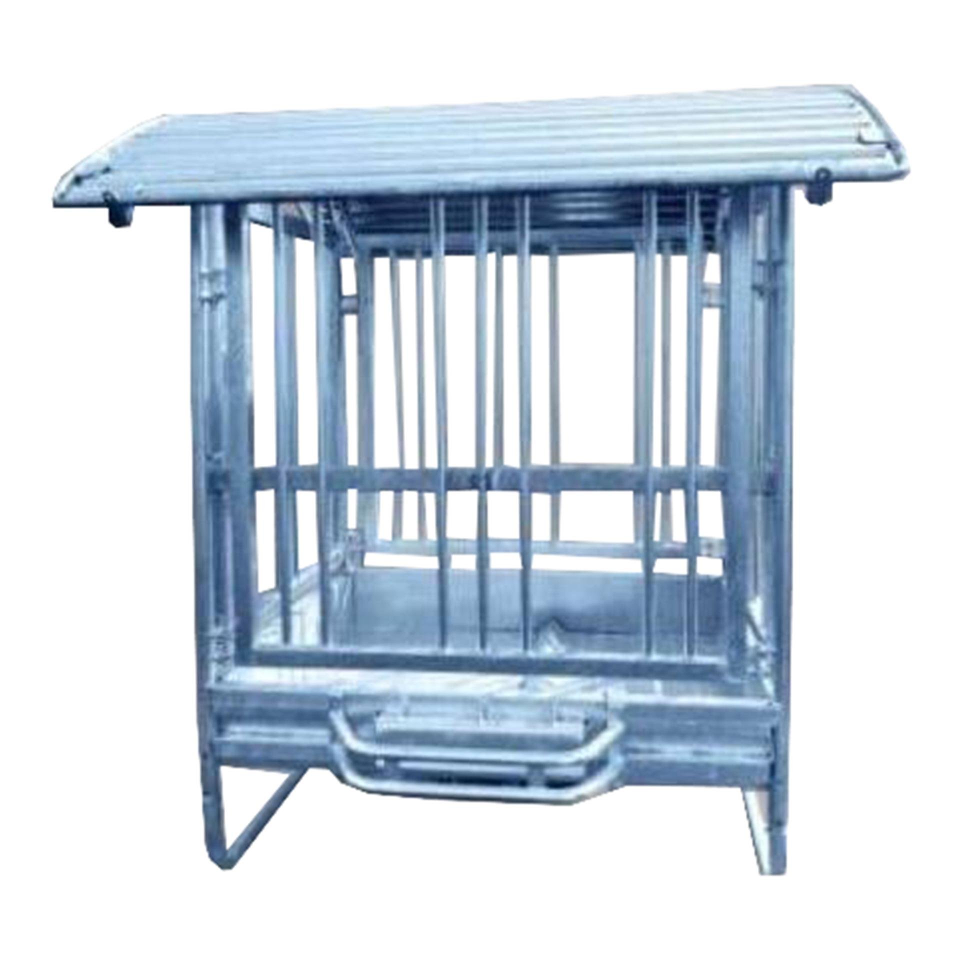 Viereckraufe Hobby mit Sicherheitsfressgitter