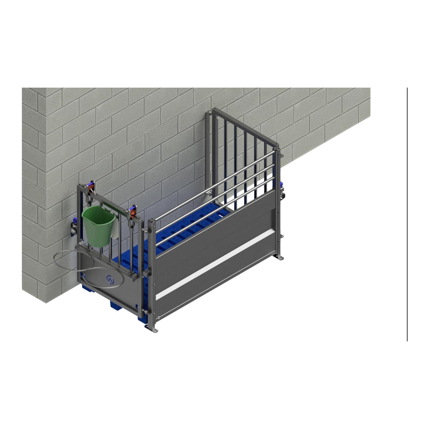 Kälberbox: Doppel-U-Pfosten für Rücken-an-Rücken-Montage