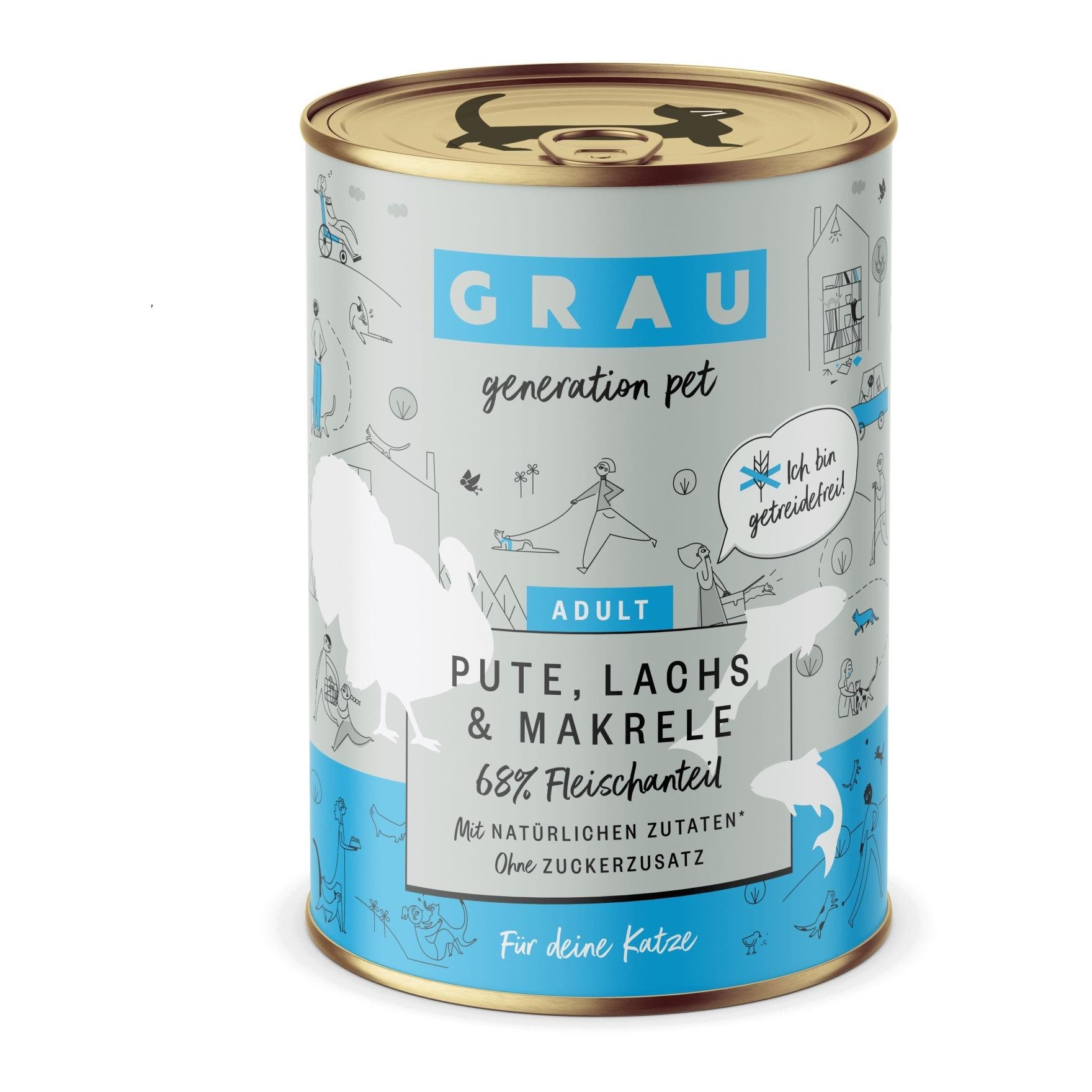 Nassfutter Pute, Lachs und Makrele