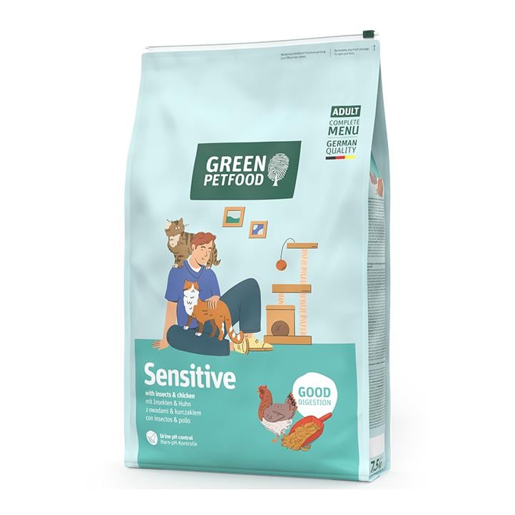 Green Petfood Cat Sensitive with Insects Trockenfutter