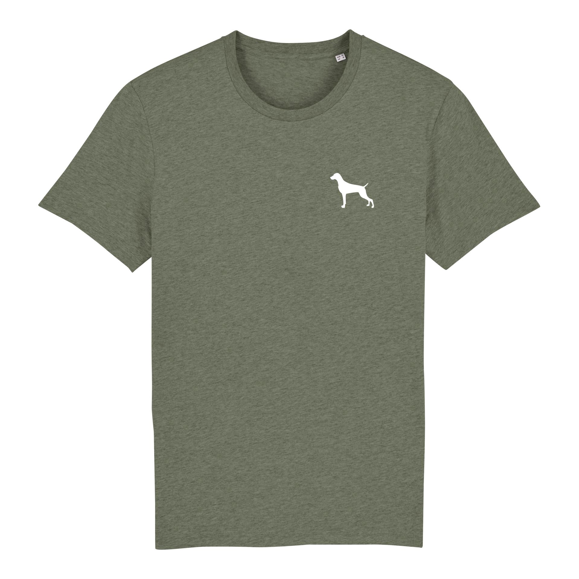 Image of Hauptner Jagd T-Shirt Weimaraner klein - Mid Heather Khaki - bei Hauptner.ch