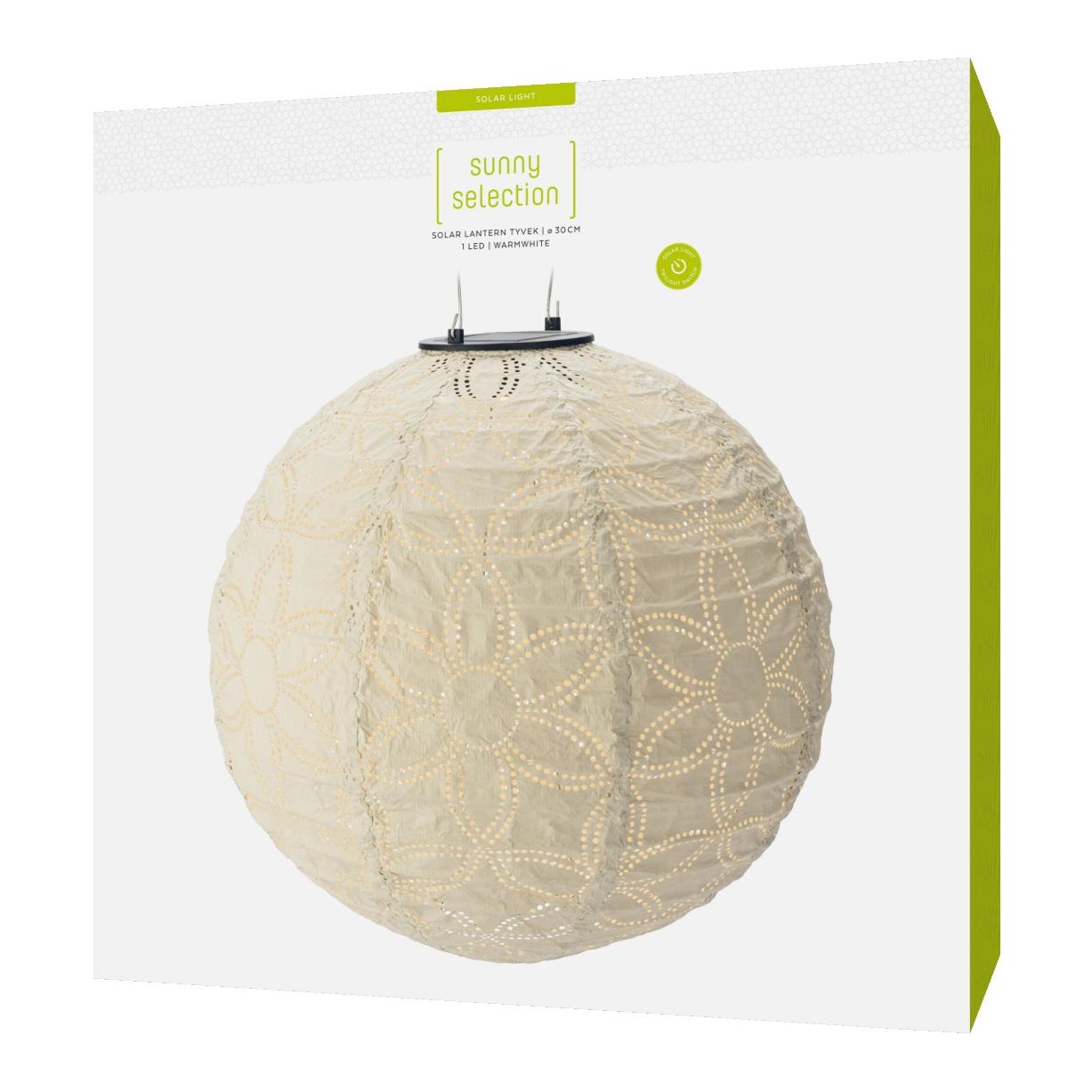 Solar Lampion Sand, rund