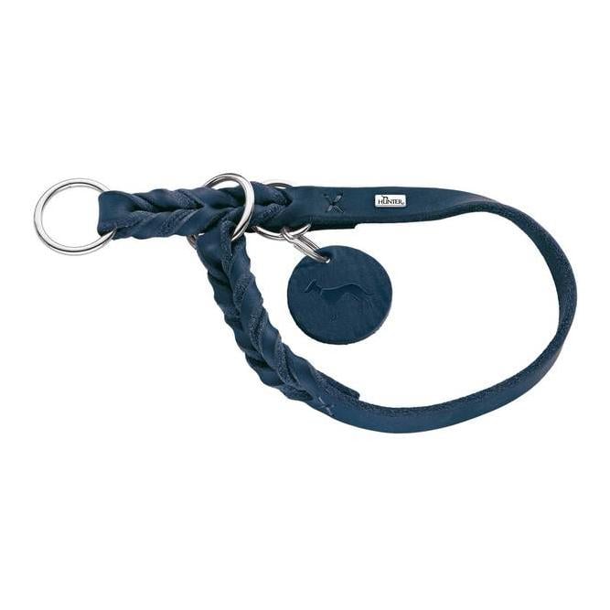 Image of Hunter Dressurhalsung Solid Education - leder/dunkelblau bei Hauptner.ch